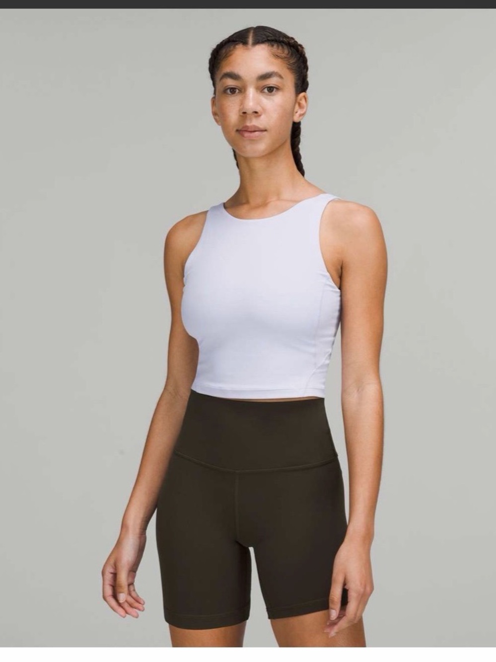 Lululemon Align High Neck Tank Top Women’s light blue Sleeveless Cropped size 4